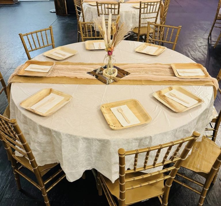 birthday party table setup at 1881 Occasions in Hilliard, FL