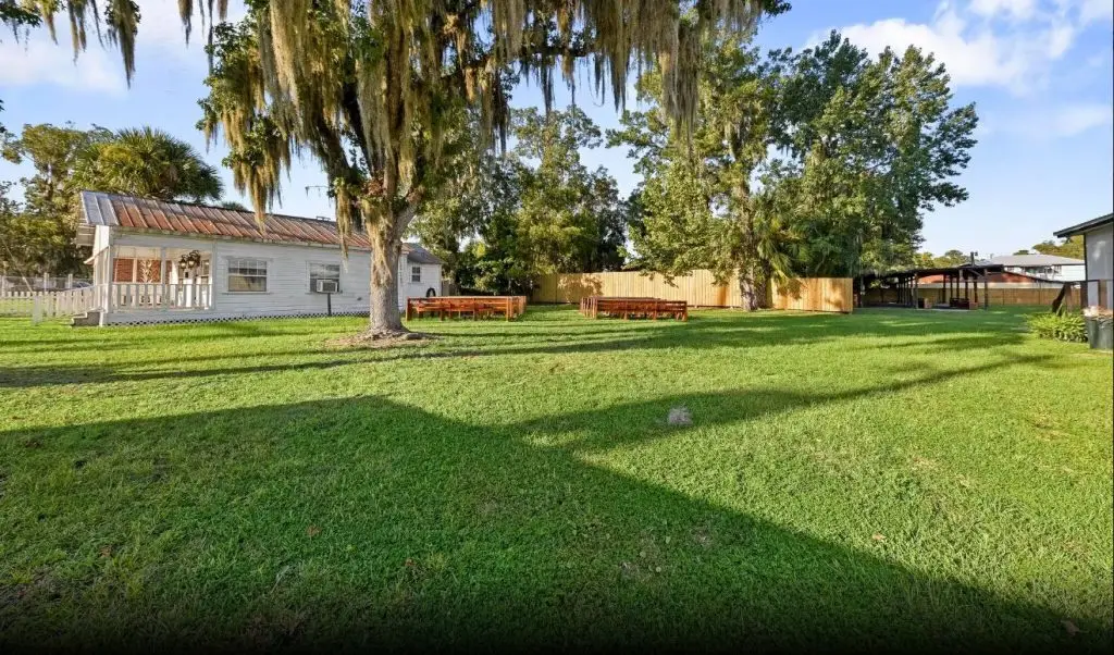 outdoor birthday party space at 1881 Occasions in Hilliard, FL