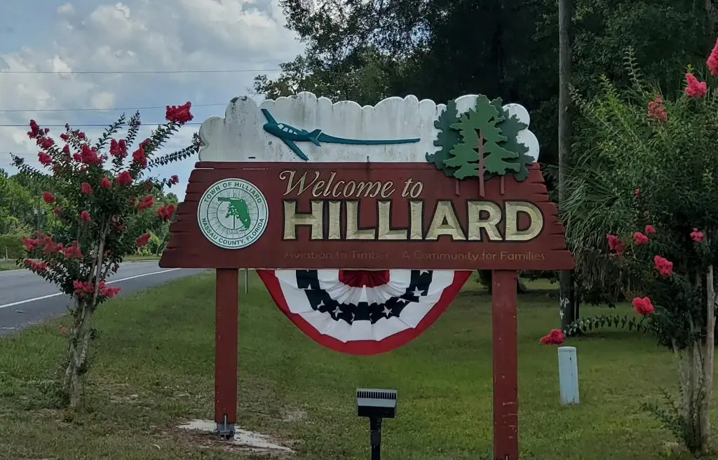 welcome sign for hilliard florida